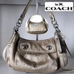 COACH コーチ 2way ポピー ワンショルダー ショルダーバッグ ゴールド