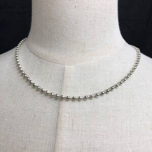 【ITTJRKFQ0J28】美品 Silver シルバー 925 ボールチェーン 25.6g