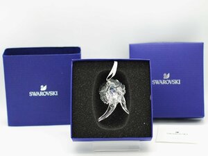 ■【YS-1】 スワロフスキー SWAROVSKI SCS ■ アムール フラワー クリスタル オーナメント ■ クリア系 全長約37cm 【同梱可能商品】■C