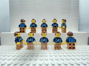 C4　レゴミニフィグ　リーゼントのお兄さん　10個セット　新品未使用　LEGO社純正品