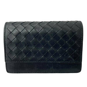 【中古】｜BOTTEGA VENETA ボッテガヴェネタ イントレチャート カードケース ブラック 名刺入れ