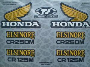 ホンダエルシノアステッカー[HONDA Official Licenced Product] CR250M CR125M レーシングステッカーシート 新品在庫品