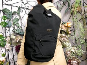 ●超美品●GUCCI グッチ●ロゴプレート●ナイロン カーフ レザー 本革●リュックサック●黒●SV金具●A4 収納 書類 かばん●Js53231