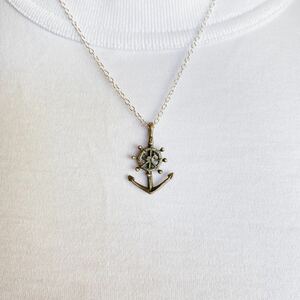 超希少!VINTAGE NAVAJO 1960’s ANCHOR SILVER CHARM PENDANT MADE IN USA USN NAVY ARMYナバホビンテージシルバーアンカーペンダント