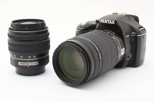 ★実用品★ペンタックス PENTAX K-m ダブルレンズセット 18-55 55-300★　T46#3080