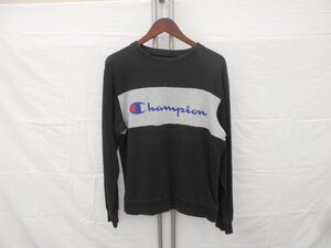 【CHAMPION】チャンピオン　メンズ　ロングスリーブスウェット・トレーナー　ブラック　Mサイズ　SY02-BLF