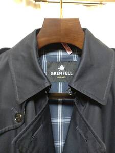 グレンフェル　トレンチコート　ケンジントン　ネイビー　サイズ36　／　Kensington Trench Coat Grenfell Cloth Navy　size36