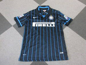 NIKE INTER 2014 ユニフォーム XL インテル Pirelli SerieA TIM ゲームシャツ ナイキ シャツ Dri-fit サッカー フットサル セリエＡ