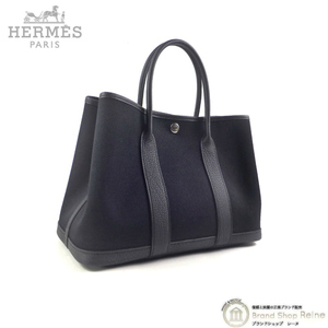 エルメス （HERMES） ガーデンパーティTPM トワルミリタリー×ネゴンダ ブラック B刻 ハンド トート バッグ（新品）