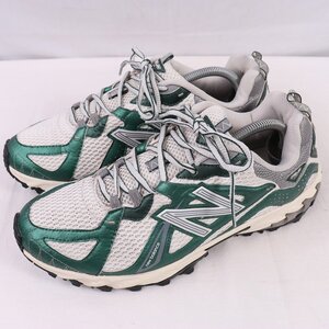 610 ニューバランス 27.5cm/New Balance 白 ホワイト シルバー メタリックグリーン 中古 古着 スニーカー メンズ yy9496