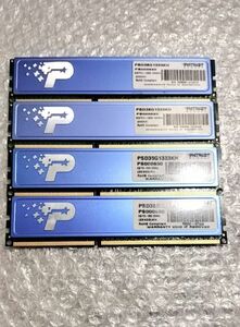 patriot PC3-10600 4GBｘ4枚 計16GB DDR3-1333 ヒートシンク　メモリー デスクトップ　送料無料　