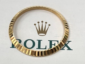 ROLEX ロレックス　純正デイトジャスト用フルテッドベゼル K18YG　６９１７３・７９１７３（中古）（TR24027）送料無料