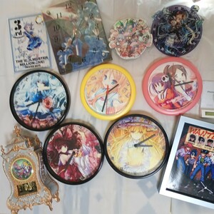 【１円スタート】ジャンク品 アニメ系掛け時計・置き時計 東方Project　幽遊白書　ディズニー コミケグッズ