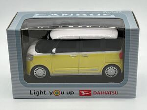 即決有★プルバックカー DAIHATSU ダイハツ MOVE CANBUS ムーヴキャンバス シャイニングホワイトパール×シトラスイエロー★ミニカー