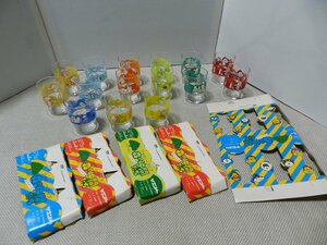 昭和レトロ　エンドーチェーン　ファミリーコップ　レインボー村の森の仲間たち　グラス　9種類15個まとめて　佐々木硝子パッケージ　250ml