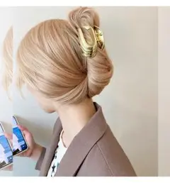 【大人気】ゴールド　バンスクリップ　ヘアピン　シンプル　ヘアアレンジ　バレッタ