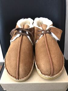 新品未使☆定価33.000円☆Clarks×BEAUTY&YOUTH別注CLARKSクラークスDESERT TREK/デザートトレック/別注ムートンインナーブーツ9