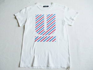 日本製★ S アンダーカバー★ 半袖プリントTシャツ★ 白 ホワイト トリコロール