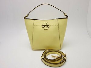 TORY BURCH トリーバーチ マックグロー スモール　2WAYショルダーバッグ 74956 レモンイエロー バッグ　中古 送料無料【質屋出品】