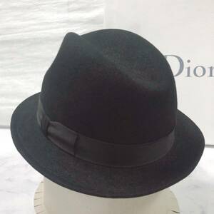 【送料無料】美品　Dior Homme ハット 帽子 フェルトハット エディ期　サイズ57　希少！