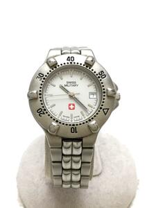 SWISS MILITARY WATCH◆クォーツ腕時計/アナログ/WHT/SLV