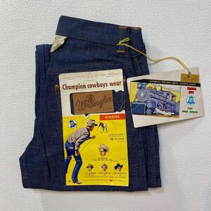 K101 希少 デッドストック ブック付き アメリカ 製 WRANGLER タテベル デニム パンツ キッズ 6X ラングラー vintage ビンテージ BLUE BELL