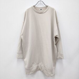 H BEAUTY&YOUTH BIG SWEAT PULLOVER 定価16500円 ラウンドネック スウェット ベージュ エイチビューティアンドユース 3-0423M F91384