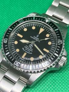 OH済 TUDOR チュードル サブマリーナ submariner Tマーク 軍用仕様 ノンデイト 小バラ 黒文字盤