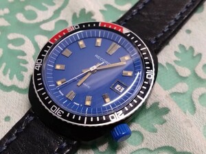 ● 70年代 RECORD レコード ダイバーズ ウォッチ 自動巻 ヴィンテージ 腕時計 デイト 動作品(検：LONGINES/ロンジン ロゴ前モデル) 希少 ④