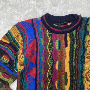 COOGI クージー 3Dニット マルチカラー オーストラリア セーター　90s