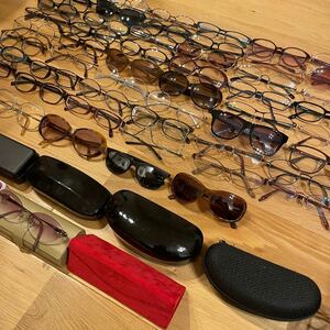 メガネ・サングラス52本まとめ売り　ノーブランドなし！Ray-Ban、GUCCI、Yves Saint Laurent、Calvin Klein、VALENTINOなどその他多数あり