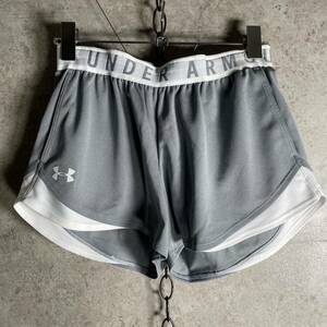 美品 UNDER ARMOUR アンダーアーマー ショートパンツ ランニングパンツ グレー サイズSM ランニングウェア スポーツウェア