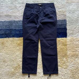 定価3万 phigvel フィグベル MIL TUCKED TROUSERS チノパン ネイビー タック サイズ34 パンツ ミリタリー