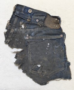 LEVI’S 1900s 501XX オリジナル デニム 端切れ ハギレ 炭鉱 発掘品 リーバイス ダブルエックス 大戦 赤耳 シンチバック 66 No.2 201