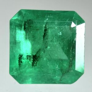 1.9ctUP!!［天然エメラルド1.918ct］U 約7.4×7.1mm ルース 裸石 宝石 ジュエリー beryl ベリル emerald jewerly DE0/EA0