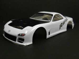 【激安・塗装済み】1/10 ドリフトラジコンカー用 スペアボディー　マツダ ＲＸ-7 FD3S タイプ 白黒