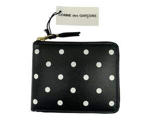 COMME des GARCONS (コムデギャルソン) POLKA DOTS PRINTED 二つ折り財布 ウォレット SA7100PD-BKBKOS 黒 ドット 水玉 ウィメンズ/006