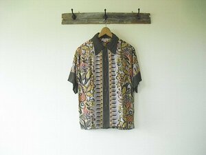 Hawaiian shirts/Flower Border（WAREHOUSE）ウエアハウス　フィラメントレーヨン　ハワイアン　＠M　希少　絶版品　デッドストック　新品