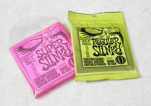 ▼送料370円(R609-H27) ERNIE BALL アーニーボール REGULAR SLINKY 10-46 2221 / SUPER SLINKY 9-42 2223 エレキギター 弦