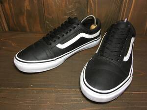 ★VANS バンズ 国内企画 OLD SKOOL オールドスクール 撥水コート 黒×白 25.0ｃm 美品 Used 検 SK8 スリッポン ハーフキャブ スタイル36