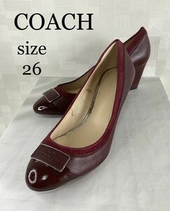 訳あり　新品未使用　COACH コーチ　ボルドー　パンプス