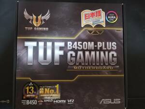 【中古 美品 動作品】ASUS TUF B450M-PLUS GAMING (MicroATX対応) AMD B450 AM4 対応 マザーボード※SATAケーブルx1欠品