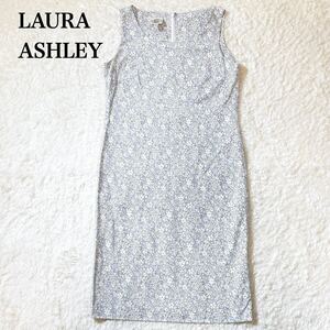 LAURA ASHLEY ローラアシュレイ ワンピース 花柄 ノースリーブ UK12 レディース C92409-73