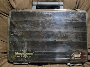 ★PLANO×Megabass★TACKLE BOX(PLANO 1258) プラノ×メガバス コラボ タックルボックス スモーク 中古品 希少 伊東 由樹 