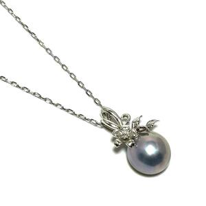 【大粒14mm】タサキ　TASAKI　レディース　ネックレス　ペンダント　マべパール　シルバー