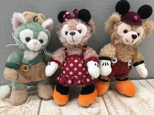 ◇ディズニー TDS ダッフィー シェリーメイ ジェラトーニ ぬいぐるみバッジ 3点 ハロウィン 3H21 【60】