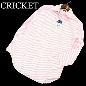 【新品 未使用】 CRICKET クリケット 通年 形態安定加工 ストライプ 長袖 シャツ Sz.M　メンズ　A3T00894_2#C