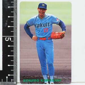 91年 カルビー プロ野球カード No.143【川崎 賢次郎 投手 ヤクルト スワローズ】平成3年 1991年 当時物 Calbeeおまけ食玩BASEBALL【中古】