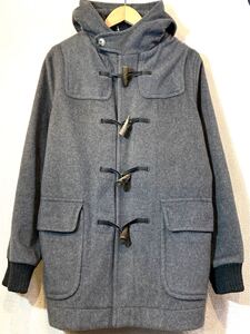 RAINCHEETAH×SHIPS★ダッフルコート★本革★トグル★シップス別注★コラボレーション★カシミヤ混紡★英国製 レインチーター 定価3万円 灰