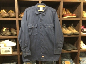 DICKIES WORK SHIRT NAVY SIZE M ディッキーズ ワーク シャツ ネイビー 長袖